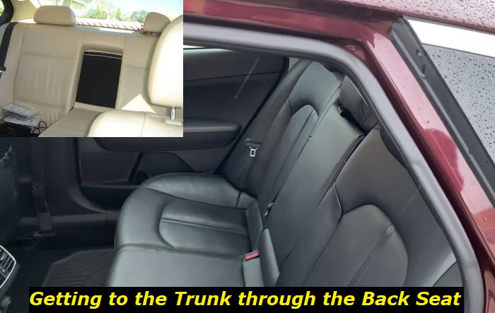 how to get to the trunk through the back seat